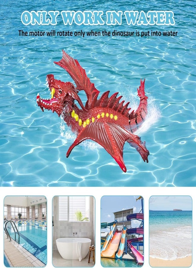 EXOMOON Remote Control Dinosaur Swimming Pool 2.4GHz High Simulation Toy RC Boat Lake Bathroom 8-12 Years Old Boys Girls Christmas Halloween Tricky Birthday Gift Pool Water Play - Image 4
